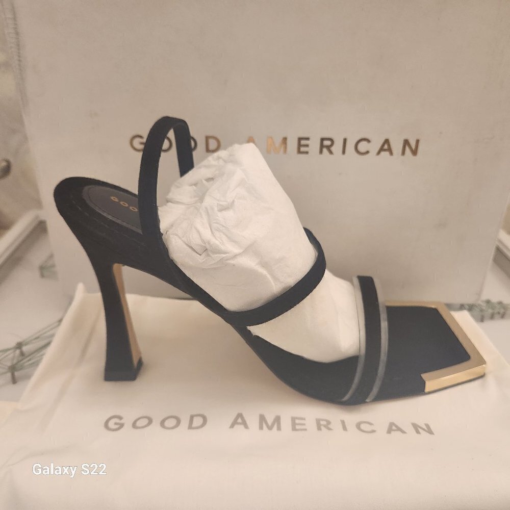 Good American Square Toe heels. NIB. SIze 8.5